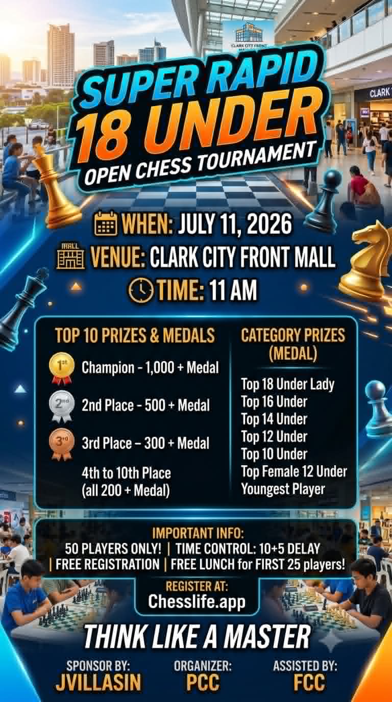Super RAPID 18 Under Open Chess Tournament logo