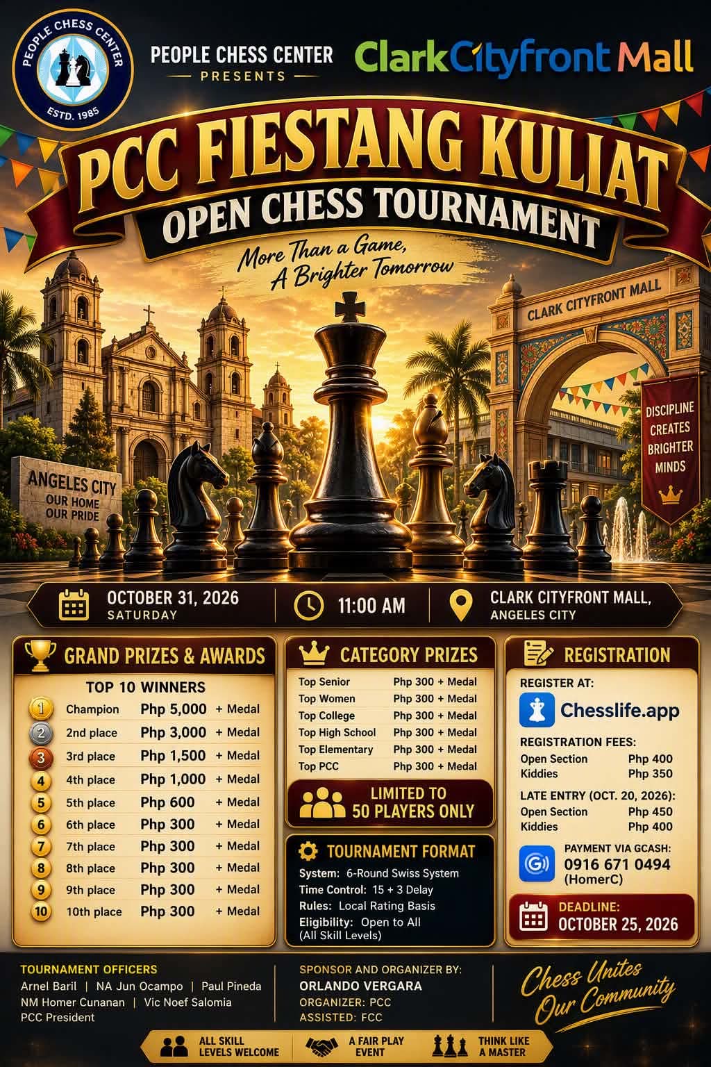 PCC FIESTANG KULIAT - OPEN CHESS TOURNAMENT logo